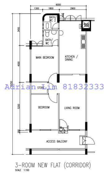 Blk 327 Hougang Avenue 5 (Hougang), HDB 3 Rooms #131878472
